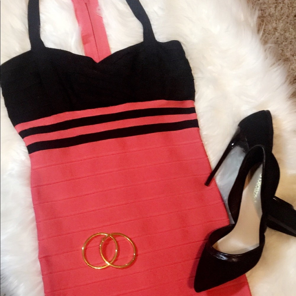 BEBE bandage dress, worn once 💗